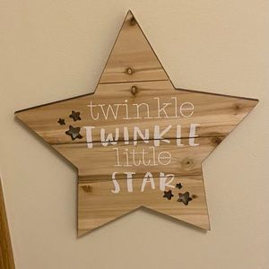 Wooden nursery wall hanging